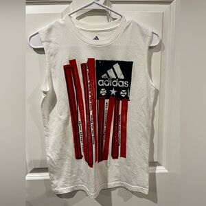 Adidas Boys Sleeveless Top Size Medium